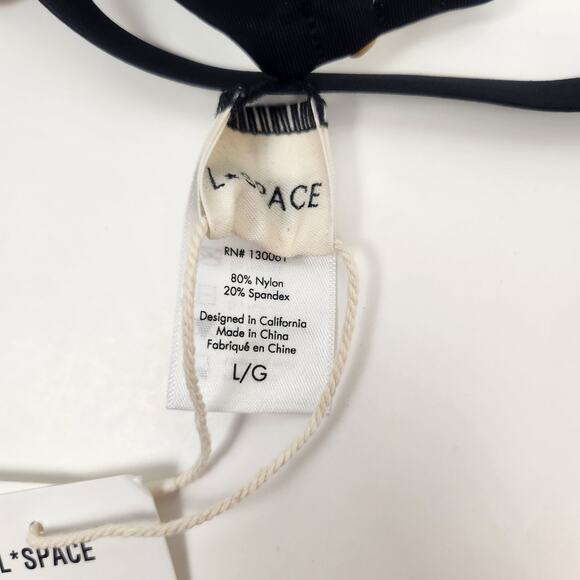 L*Space Fused Alec Bikini Top in Black Size Large NWT - Picture 6 of 6